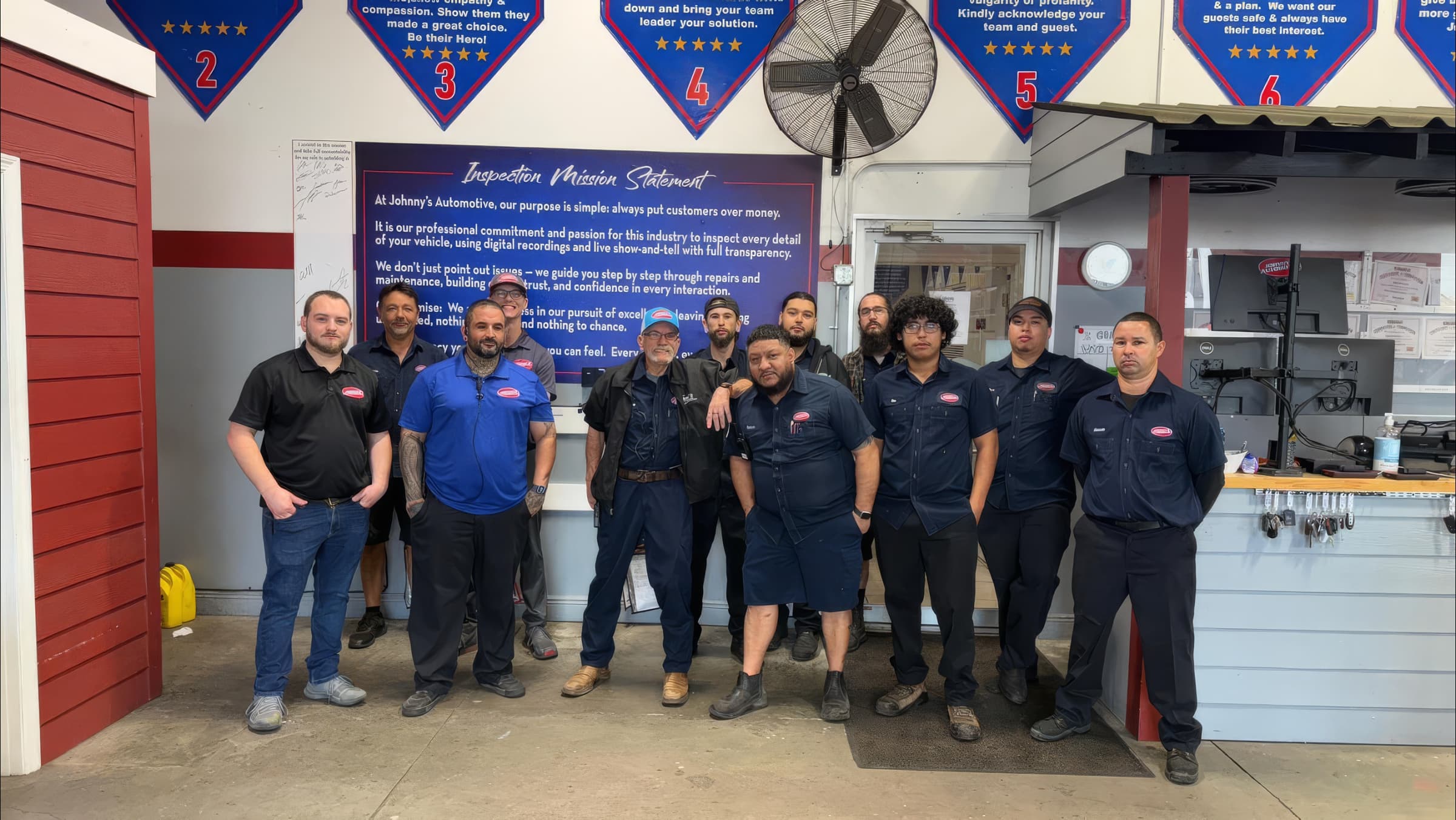 The Johnny's Automotive team